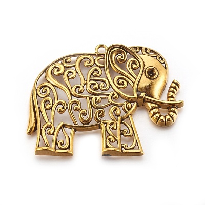 Tibetan Style Alloy Big Pendants X-TIBEP-29-AG-FF-1