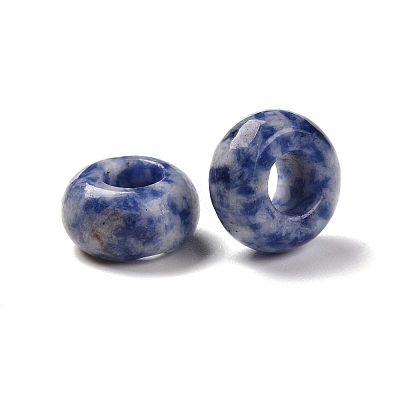 Natural Blue Spot Jasper European Beads G-G740-14x8mm-32-1