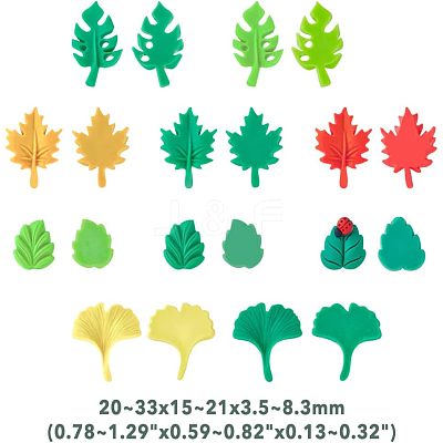 40Pcs 4 Sets Opaque Resin Cabochons CRES-HY0001-01-1