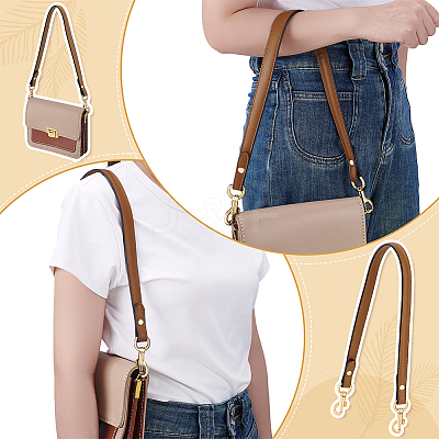 1Pc Cowhide Bag Handles with Alloy Clasps FIND-PH0028-16A-1