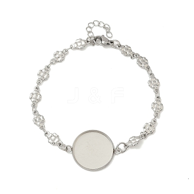 304 Stainless Steel Link Chain Bracelet Making STAS-K252-20C-P-1