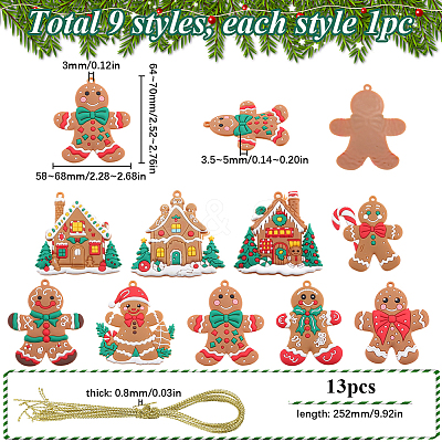 1Set Christmas Plastic Pendants DIY-SC0026-46C-1