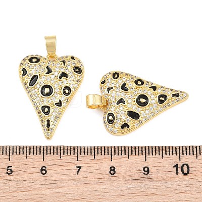 Brass Micro Pave Clear Cubic Zirconia Pendants CU-CBA765C-19G-01-1