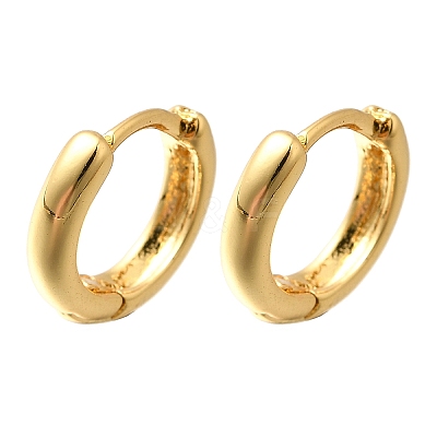 Rack Plating Ring Brass Hoop Earrings for Women LS-EJEW-C125-09G-1
