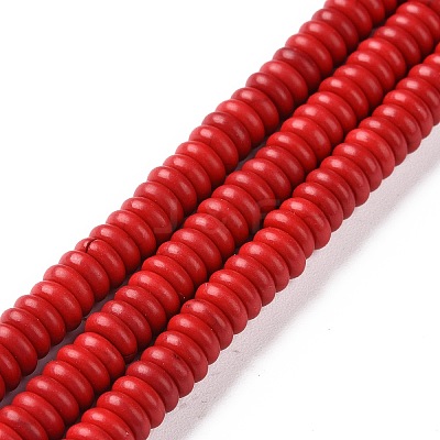 Synthetic Turquoise Beads Strands TURQ-G109-6x3mm-11-1