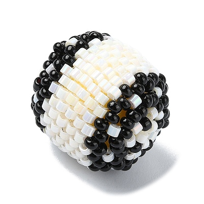Seed Beads Beaded Charms PALLOY-MZ00290-1