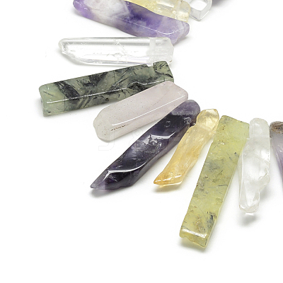 Natural Multi Color Quartz Beads Strands G-R419-06-1