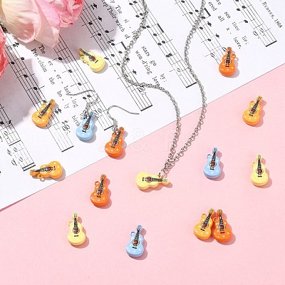 16Pcs 4 Colors Spray Painted Zinc Alloy Pendants FIND-CJ0005-51-1