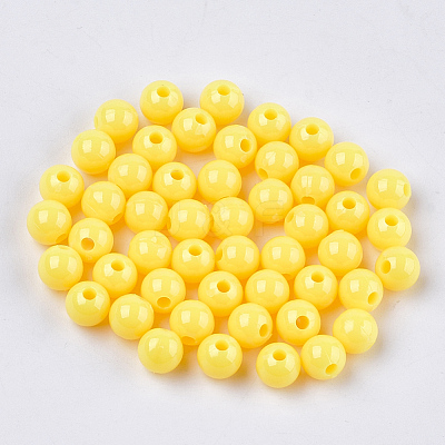 Opaque Plastic Beads KY-T005-6mm-605-1