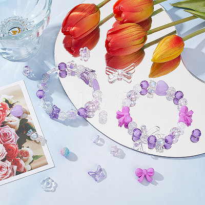 DIY Cute Beaded Stretch Bracelet Making Kit DIY-SC0020-60B-1