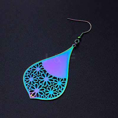 201 Stainless Steel Dangle Earrings STAS-S105-JN423-1