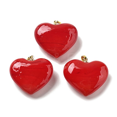 Handmade Lampwork Pendants LS-LAMP-G160-01F-02-G-1