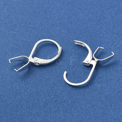 Ion Plating(IP) 304 Stainless Steel Leverback Earring Findings STAS-U025-01S-01-1