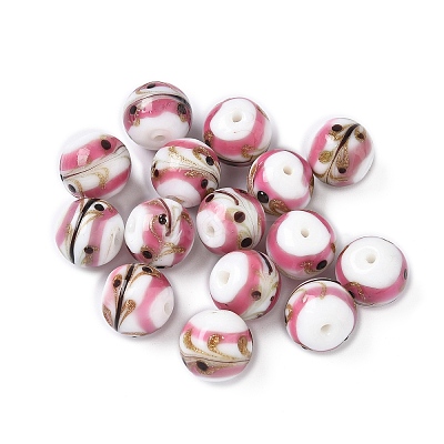 Handmade Lampwork Beads Strands LAMP-K029-02B-1