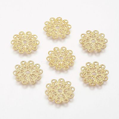 Brass Vintage Filigree Findings KK-B554-G-1