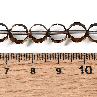 Electroplated Transparent Glass Beads Strands GL-CBA98F0-06A-06-1