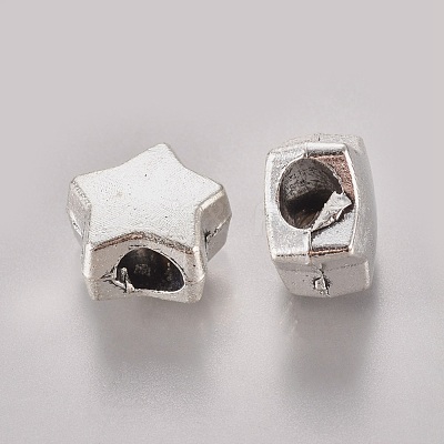 Tibetan Style Alloy European Beads X-TIBEB-Q054-20AS-NR-1