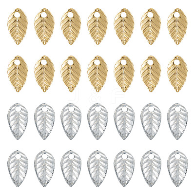 40Pcs 2 Colors Brass Charms KK-TADJ0001-08-1