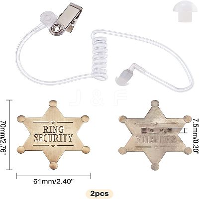Ring Security Word Badge AJEW-FG0001-94-1