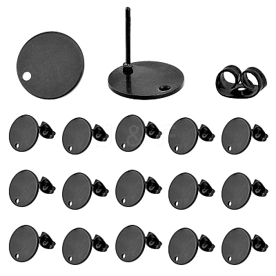 40Pcs 304 Stainless Steel Stud Earring Findings STAS-DC0011-80-1