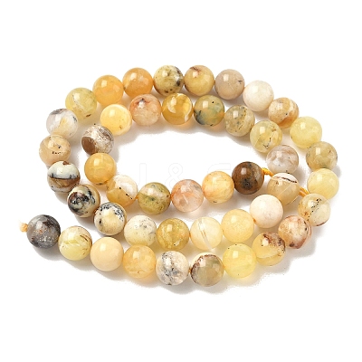Natural Yellow Opal Beads Strands G-I213-18-8mm-1