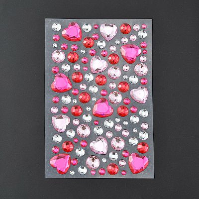 Transparent Acrylic Rhinestone Sticker DIY-WH0067-03D-1