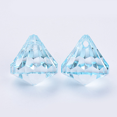 Transparent Acrylic Pendants X-TACR-Q260-C-V38-1