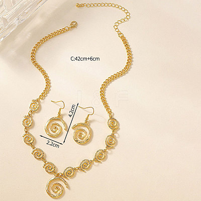 Vortex Alloy Pendant Necklace & Dangle Earrings Sets FS-WGE9BDE-01-1