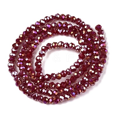 Electroplate Glass Beads Strands EGLA-A044-P1mm-B02-1