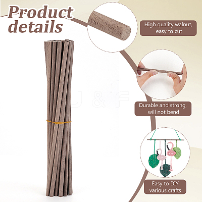 Black Walnut Wood Craft Sticks DIY-WH0308-568-1