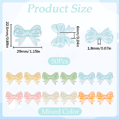 50Pcs Opaque Acrylic Beads SACR-SC0001-30-1