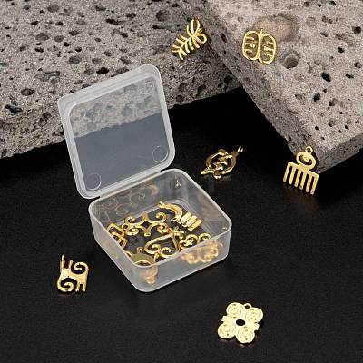 12Pcs 12 Style Brass Pendants KK-LS0001-28G-1
