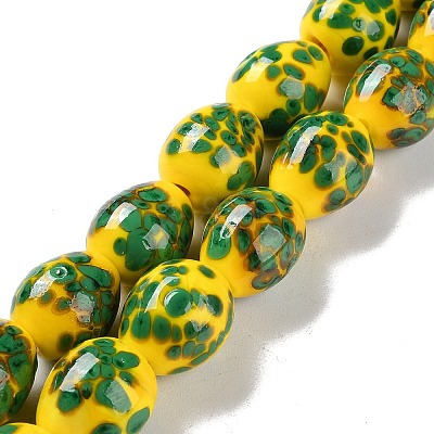 Handmade Lampwork Beads Strands X1-LAMP-Q036-08B-1