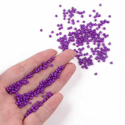 Baking Paint Glass Seed Beads SEED-S001-K13-1