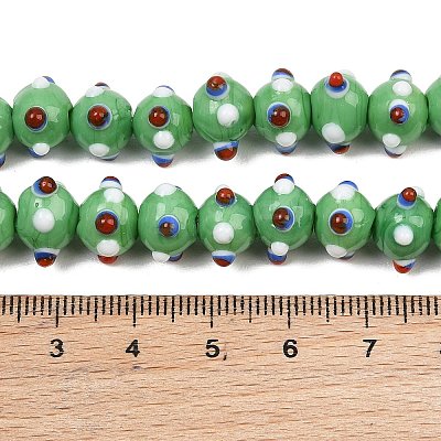 Handmade Bumpy Lampwork Beads Strands LA-CBA05D6-01-09-1