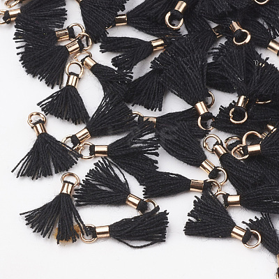 Polycotton(Polyester Cotton) Tassel Pendant Decorations X-FIND-S275-G-M-1