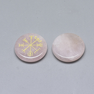Natural Rose Quartz Cabochons G-T122-39D-1