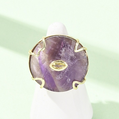 Natural Amethyst Cuff Rings GG-CBA5FCC-02G-05-1