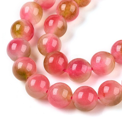 Dyed Natural White Jade Beads Strands G-T138-8mm-210-37-1
