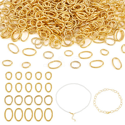 400Pcs 4 Styles 304 Stainless Steel Jump Rings STAS-TA0005-82-1