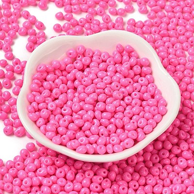6/0 Opaque Baking Paint Glass Seed Beads SEED-M012-02A-22-1