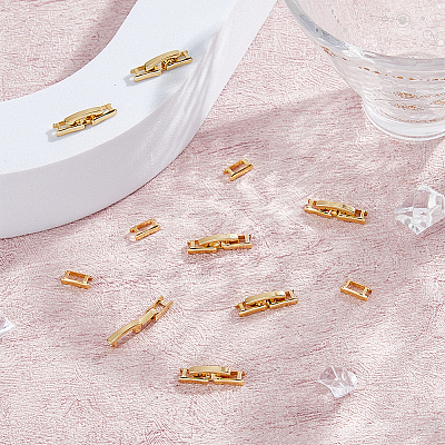 12Pcs Eco-Friendly Brass Watch Band Clasps KK-FH0007-19-1