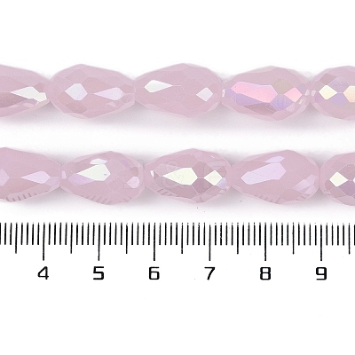 Opaque Solid Color Electroplate Glass Beads Strands EGLA-N013-J4mm-B01-1