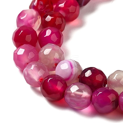 Natural Striped Agate/Banded Agate Beads Strands G-A246-8mm-13-1