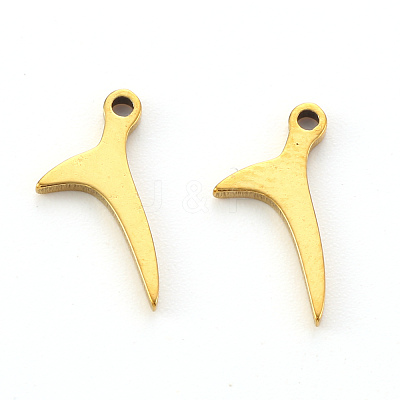 PVD Vacuum Plating 304 Stainless Steel Charms STAS-N092-28G-1