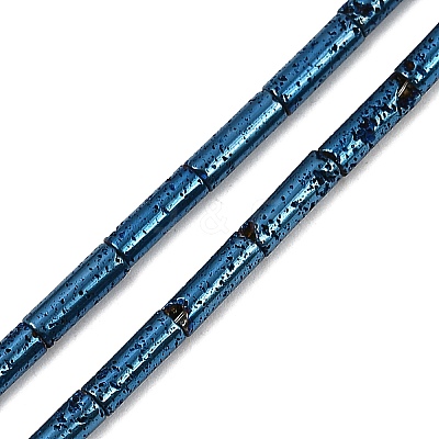 Electroplated Natural Lava Rock Beads Strands G-K388-03A-05-1