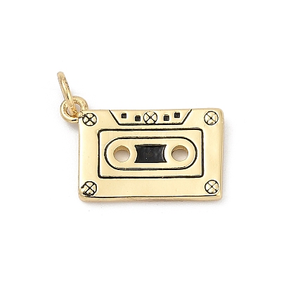Brass Enamel Pendants X-KK-U062-36G-1