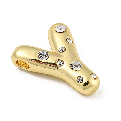Brass Micro Pave Clear Cubic Zirconia Pendants KK-E093-04G-Y-1