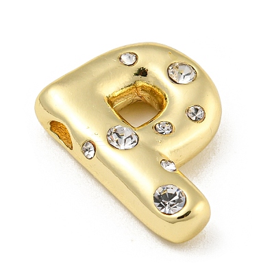 Brass Micro Pave Clear Cubic Zirconia Pendants KK-E093-04G-P-1