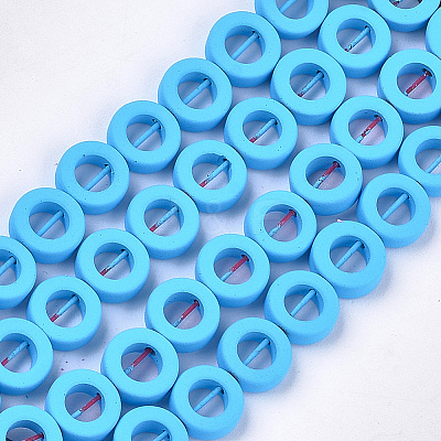 Spray Painted Non-magnetic Synthetic Hematite Beads Strands G-T116-20A-03-1